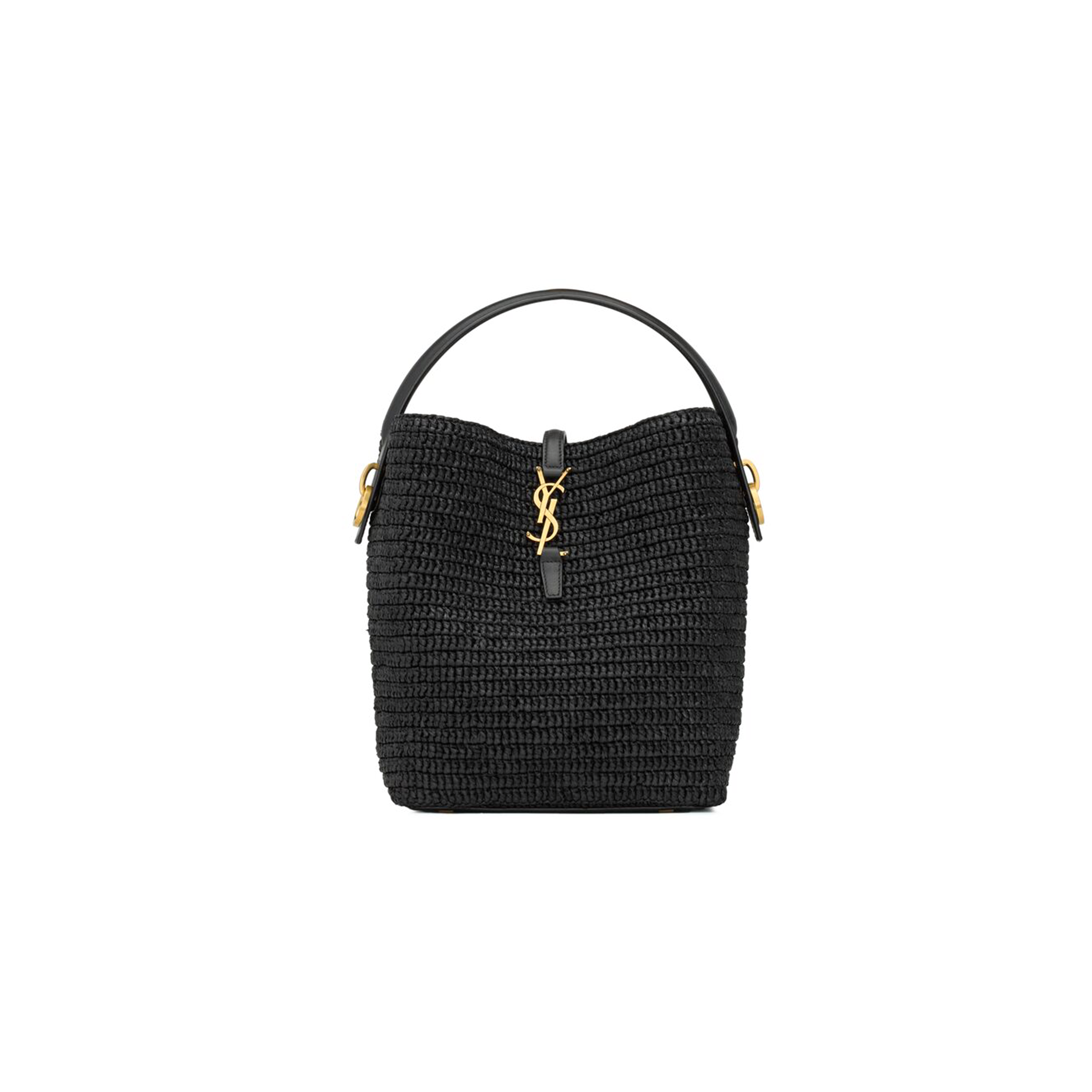 Y*L le 37 in woven raffia and vegetable-tanned leather 773991gaaec1000 (20*25*16cm)